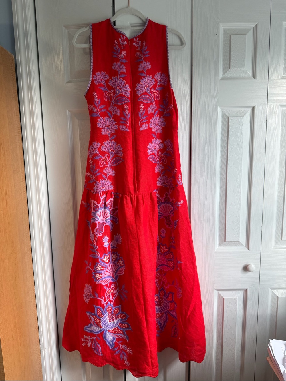 FARM Rio Porcelain Garden Floral Linen Maxi Dress – Size M - Picture 7 of 13